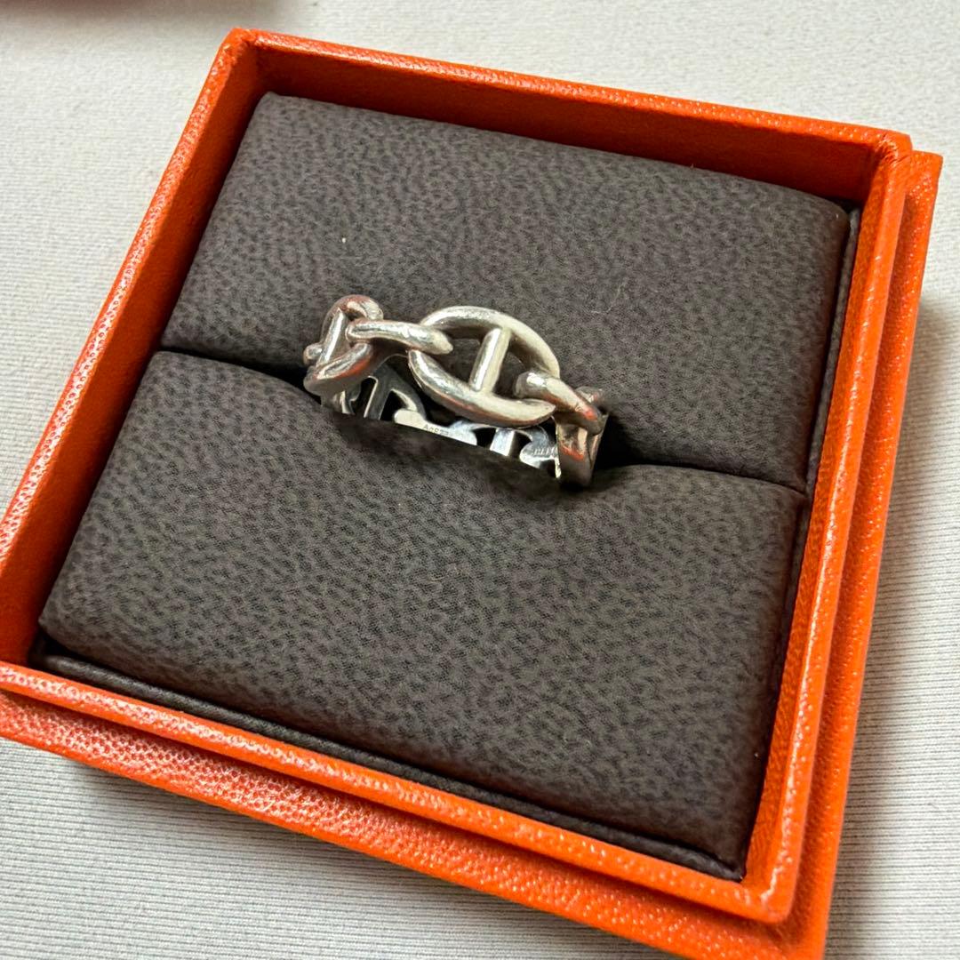 エルメス シェーヌダンクル アンシェネリング 57号 シルバー