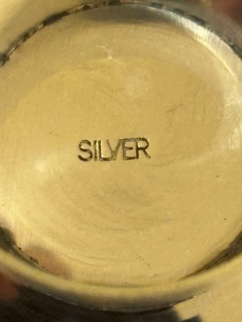 純銀　銀杯　盃　silver 桐紋
