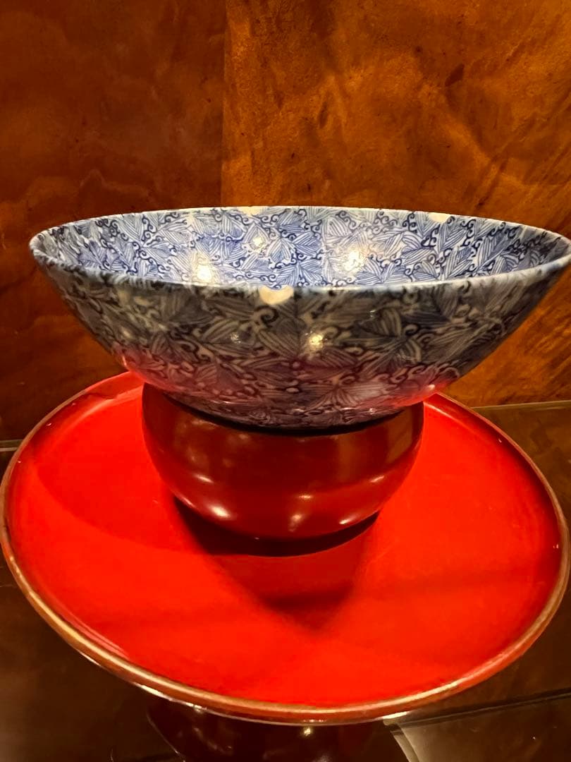 中国染付お碗東雲堂製明治？日本製お茶碗名品アンティーク唐物古美術品