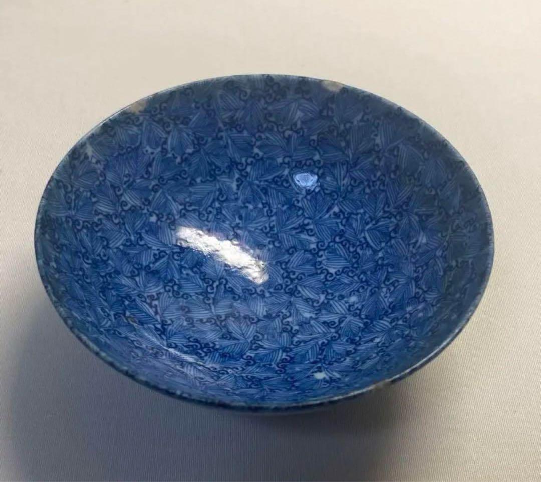 中国染付お碗東雲堂製明治？日本製お茶碗名品アンティーク唐物古美術品