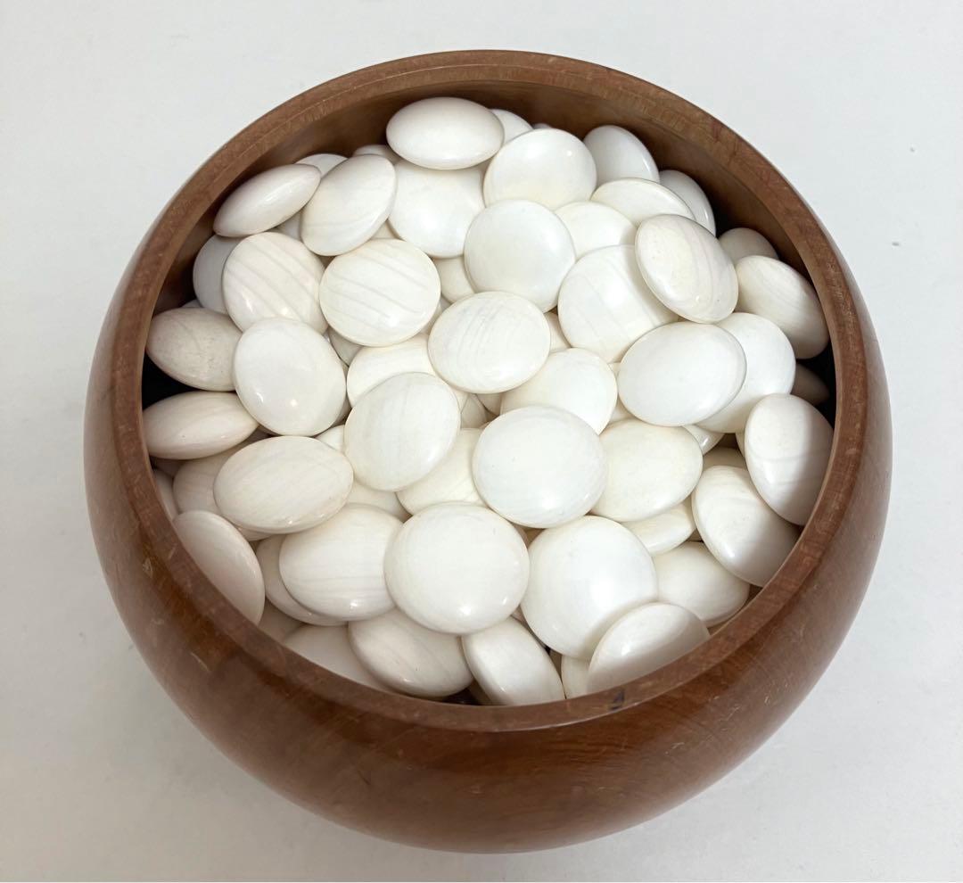 美品 送料無料 囲碁 碁石33号〜34号 蛤碁石 那智黒