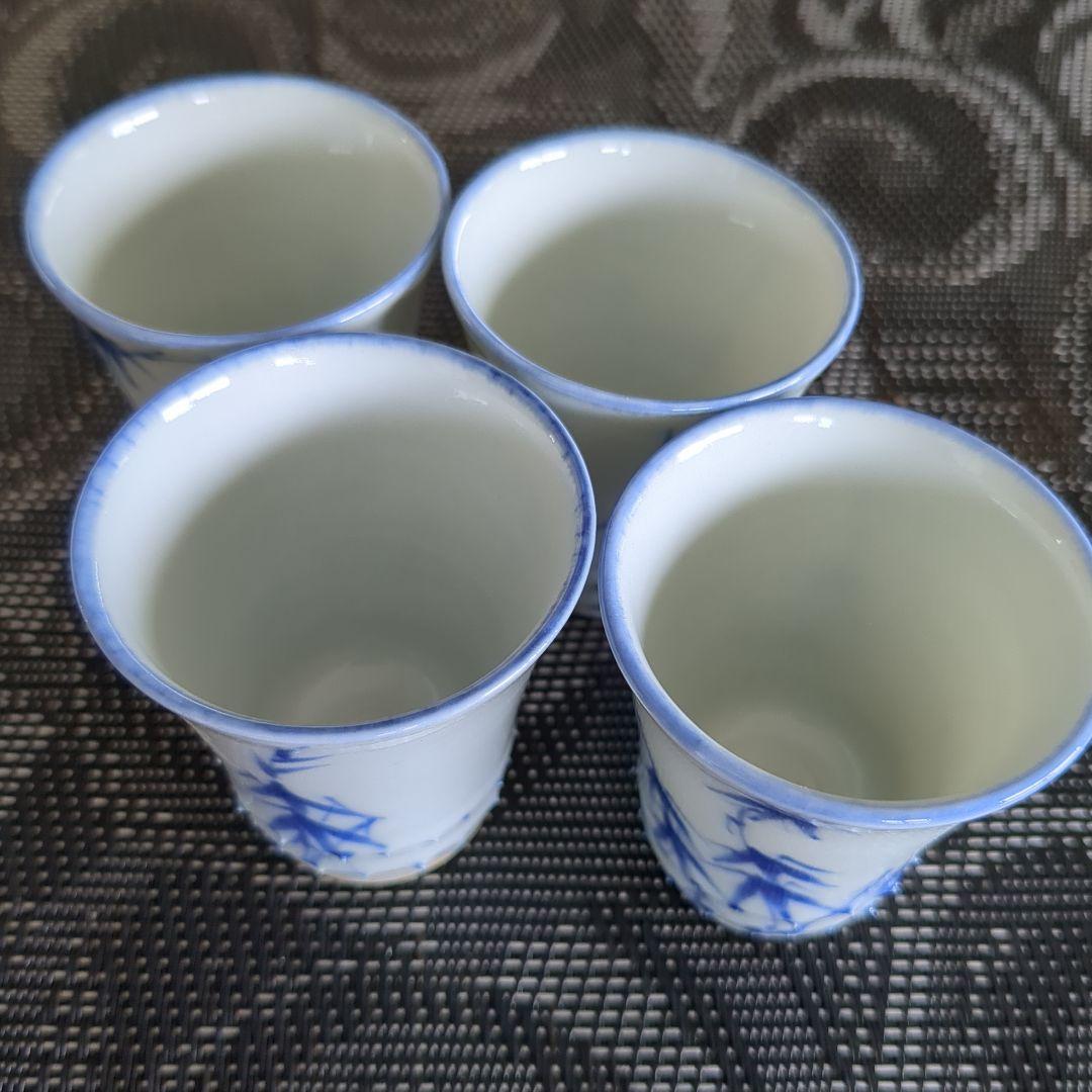 美術品陶芸 竹春の酒盃 4個