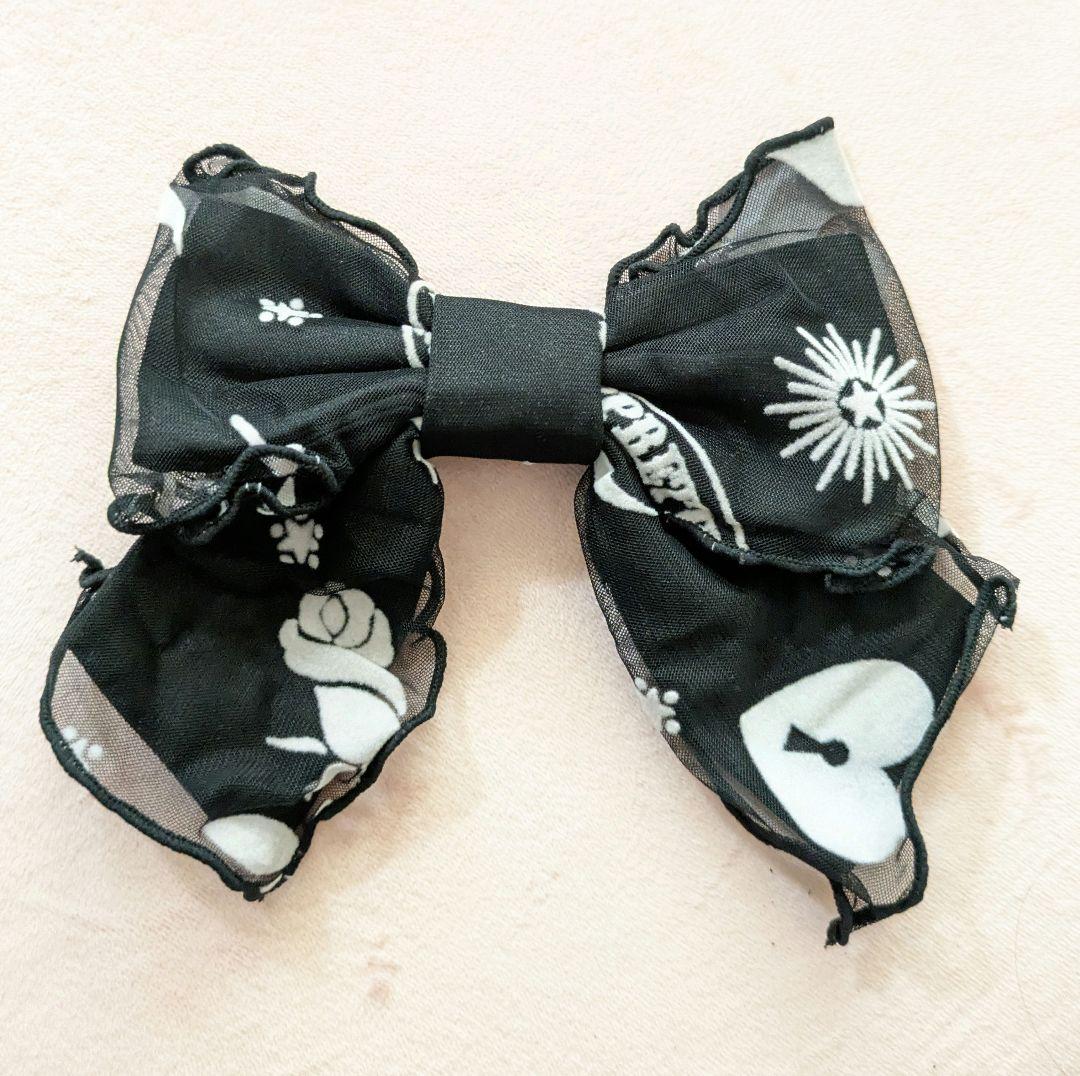 Girls heart スカート リボンピンセット クロ