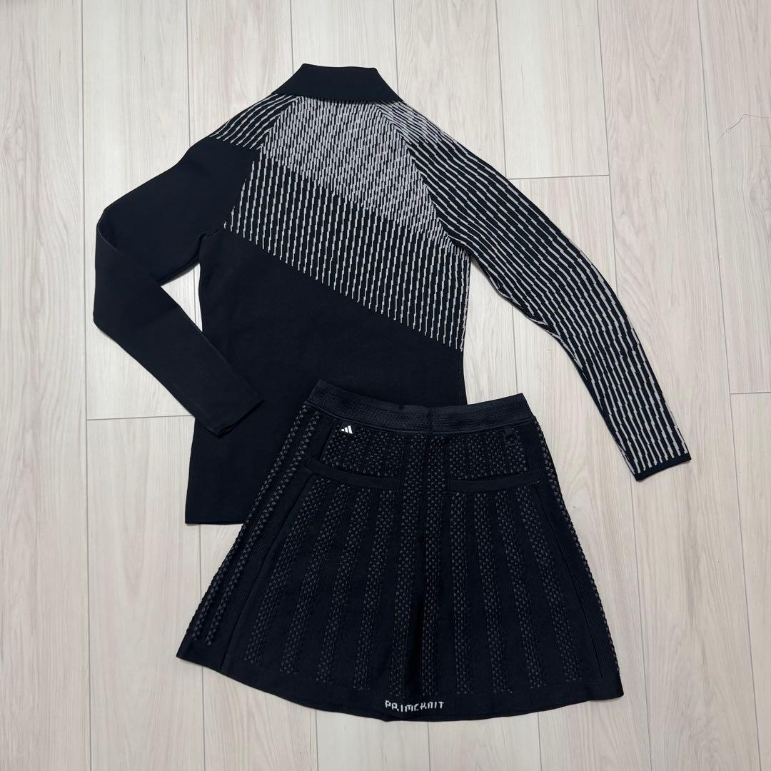アディダス セットアップ ゴルフ レディースウェア 長袖ニットトップス スカート