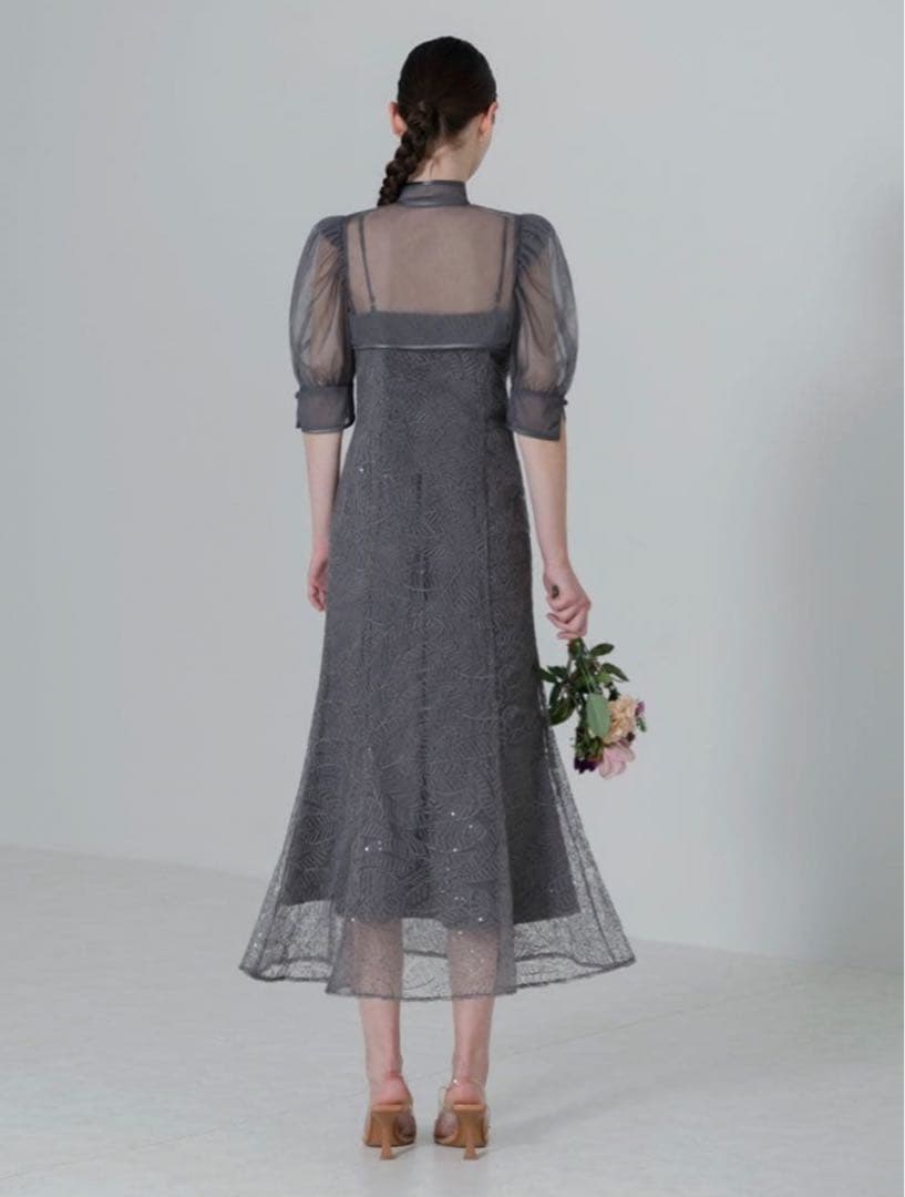 leja スパンコールボタニカルマーメイドボレロ2WAYワンピースドレス