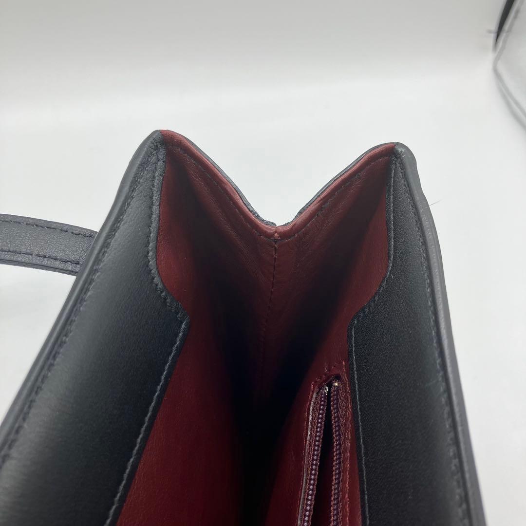 カルティエ カボション マスト ライン カーフスキン フォーマル ハンドバッグ