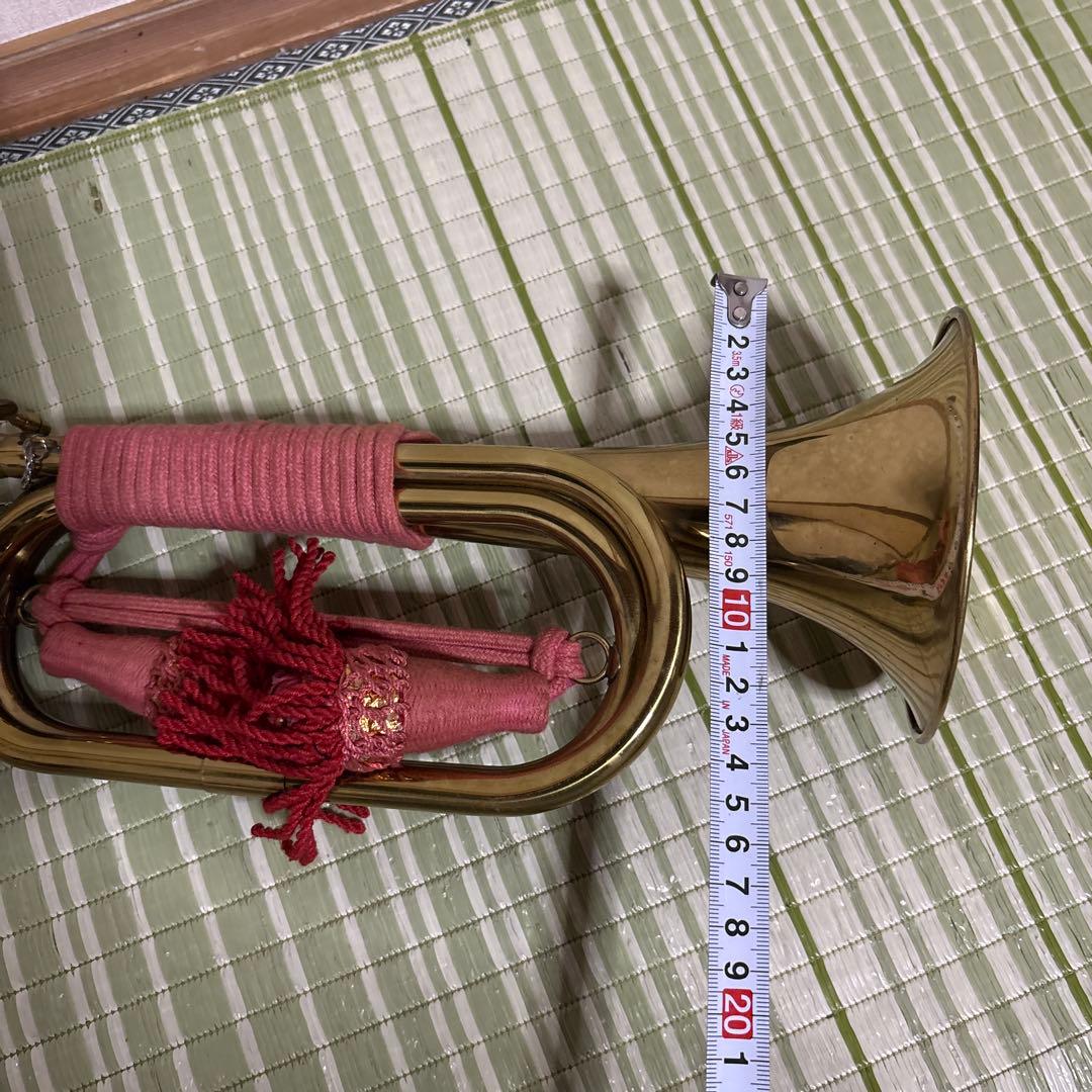 ビューグル　軍隊ラッパ　信号ラッパ　管楽器　ミリタリー　レトロ　アンティーク