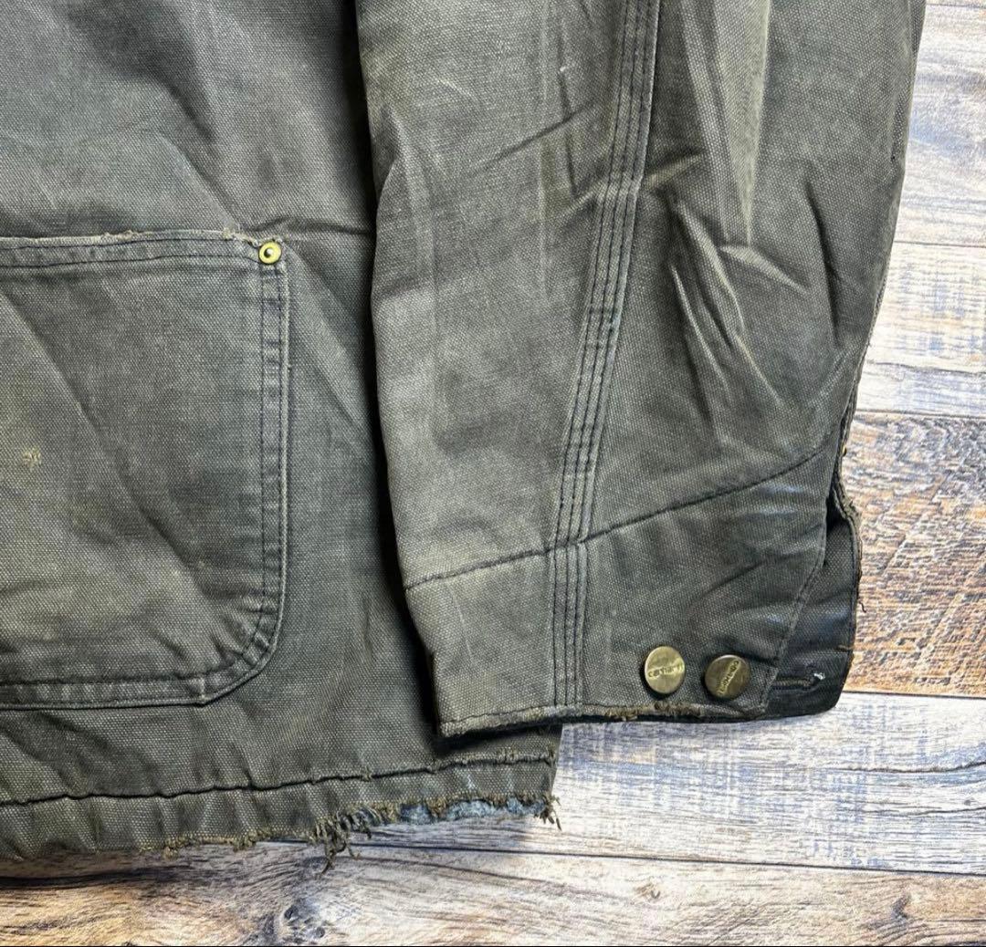 な*き様 【USA製 90s】Carhartt ダックチョアコート ブランケット