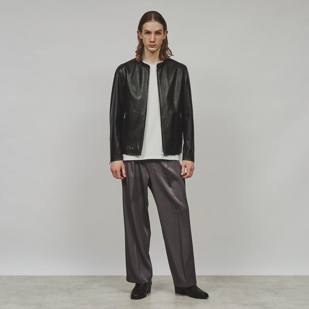 美品/tk(タケオキクチ)ラムレザーシングルライダースジャケット/羊革