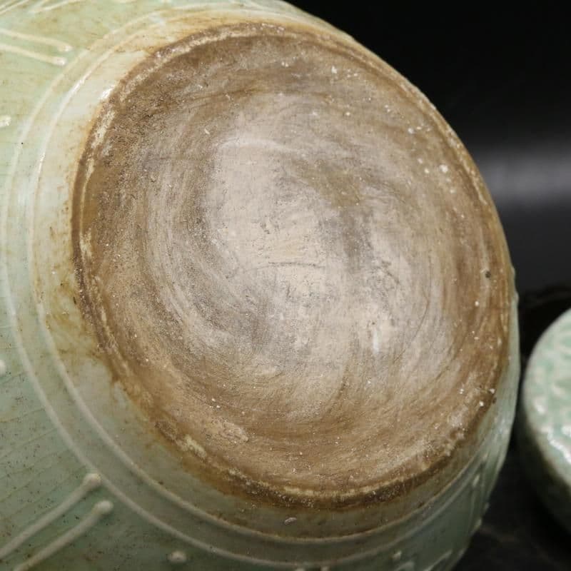 民窯開片影清茶筒 景徳鎮 陶磁器 装飾品 工芸品美術品 置物