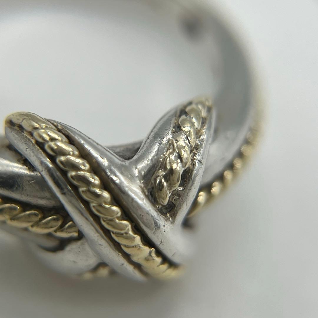 ティファニー TIFFANY&CO シグネチャークロス リング 13号 コンビ