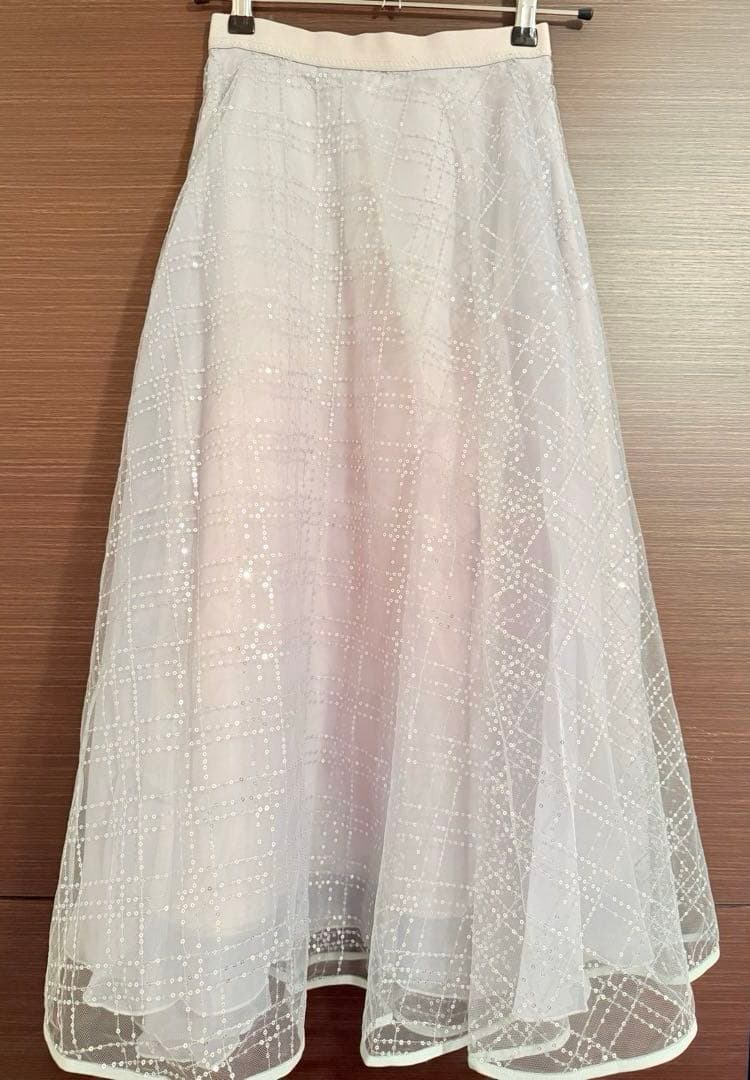 【CELFORD】バリエーションチュールフレアスカート　スカート　スパンコール