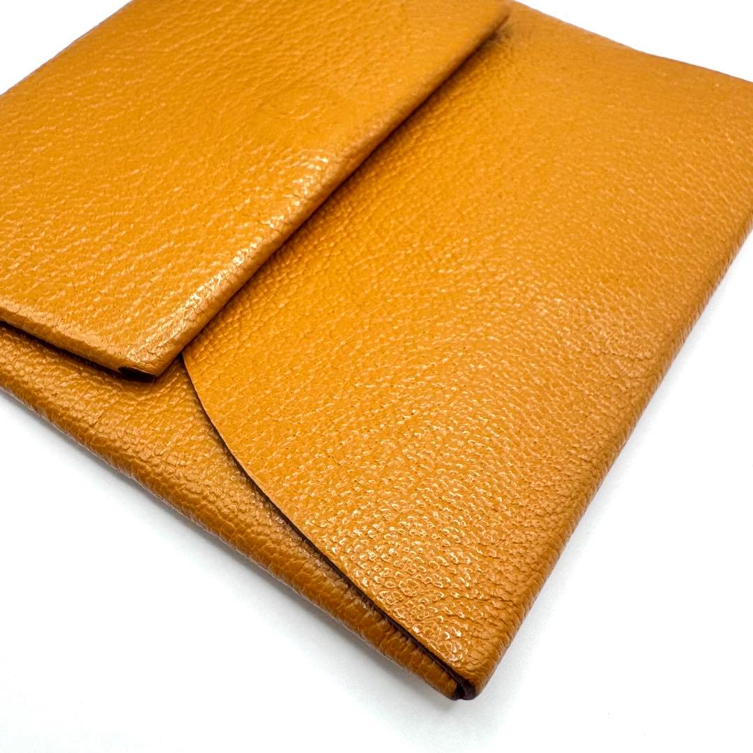 値下げ★新品同様✨エルメス ケース バスティア ヴェルソ レザー キャメル