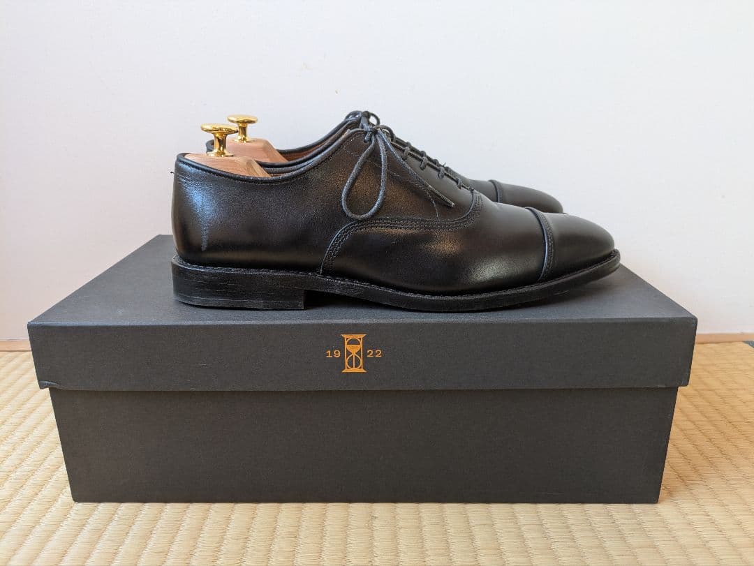 ALLEN EDMONDS ブラック 内羽根ストレートチップ 25cm