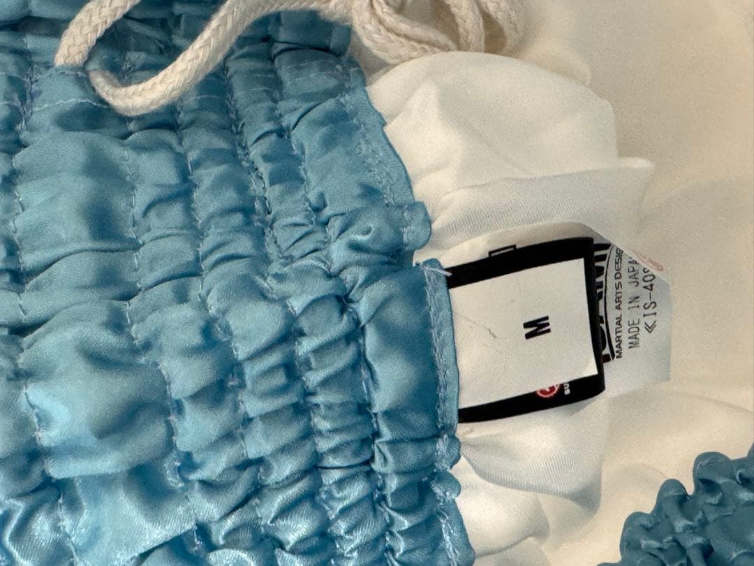 ISAMI ボクシングショーツ M ホワイト/ブルー はじめの一歩 オーダー品