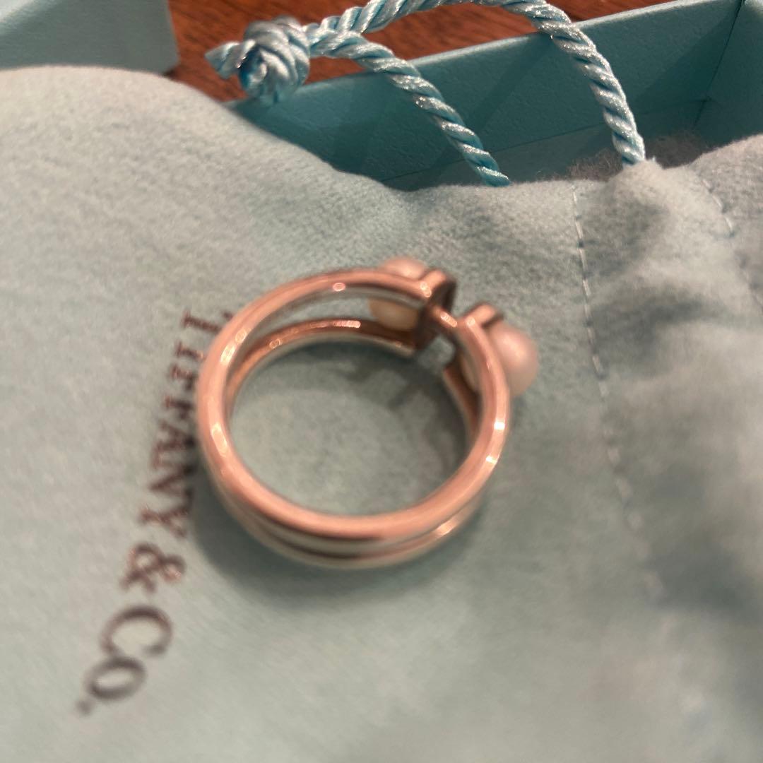 Tiffany & Co. ダブルパールリング　値下げ不可