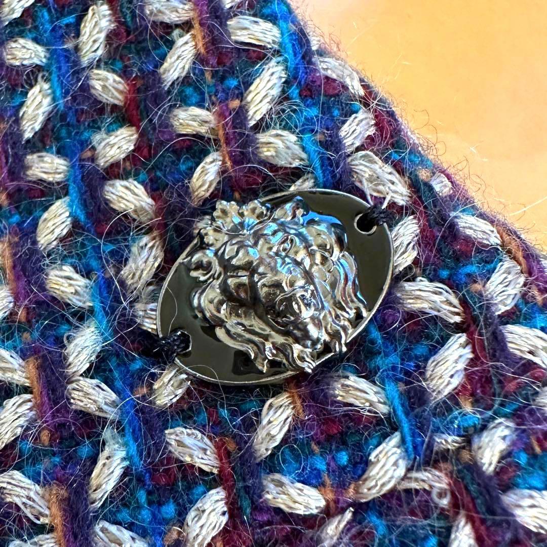 《美品》CHANEL ツイード　膝丈スカート　ウール　ライオン金具