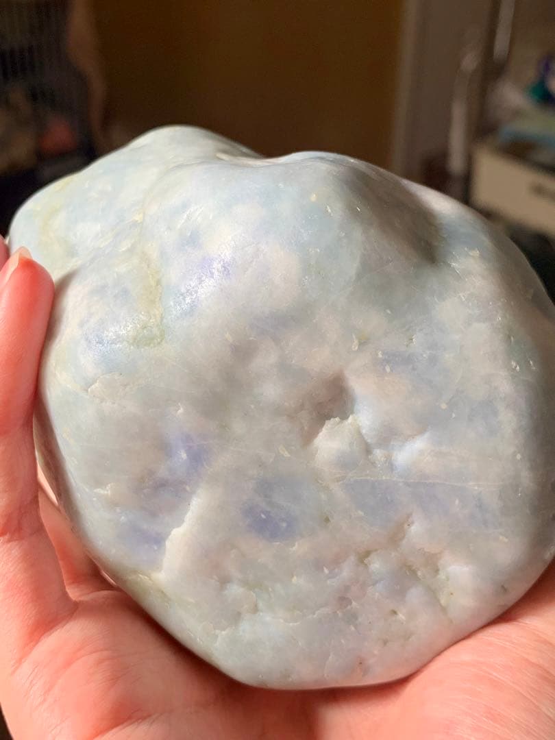 海翡翠 海石 糸魚川ラベンダー翡翠 原石 青紫ひすい 水石 根付 国産