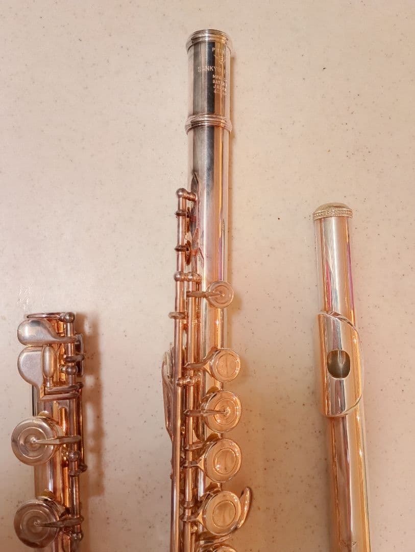 サンキョー　フルート　ハンドメイド　総銀
