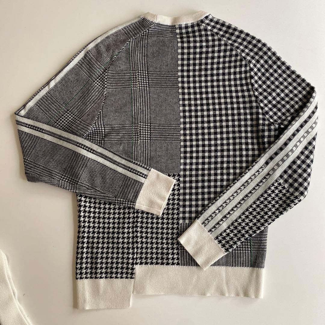 アディダス　ゴルフ　セットアップ　白黒チェック柄 セーターとスカートセット