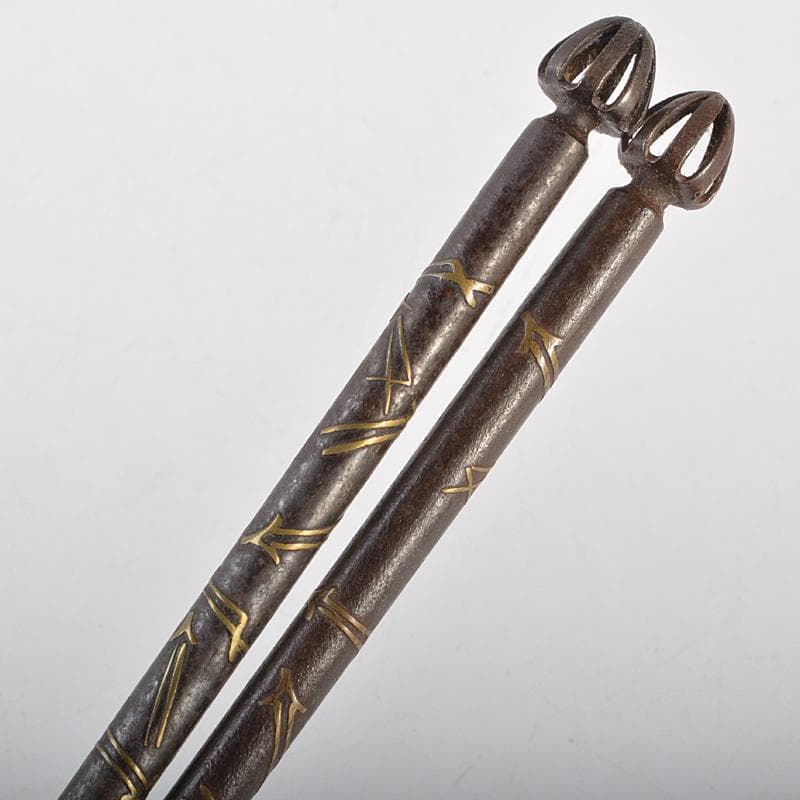 茶道具 香玉堂 鉄張本象嵌 松葉文 火箸 共箱 C R7228 - メルカリ