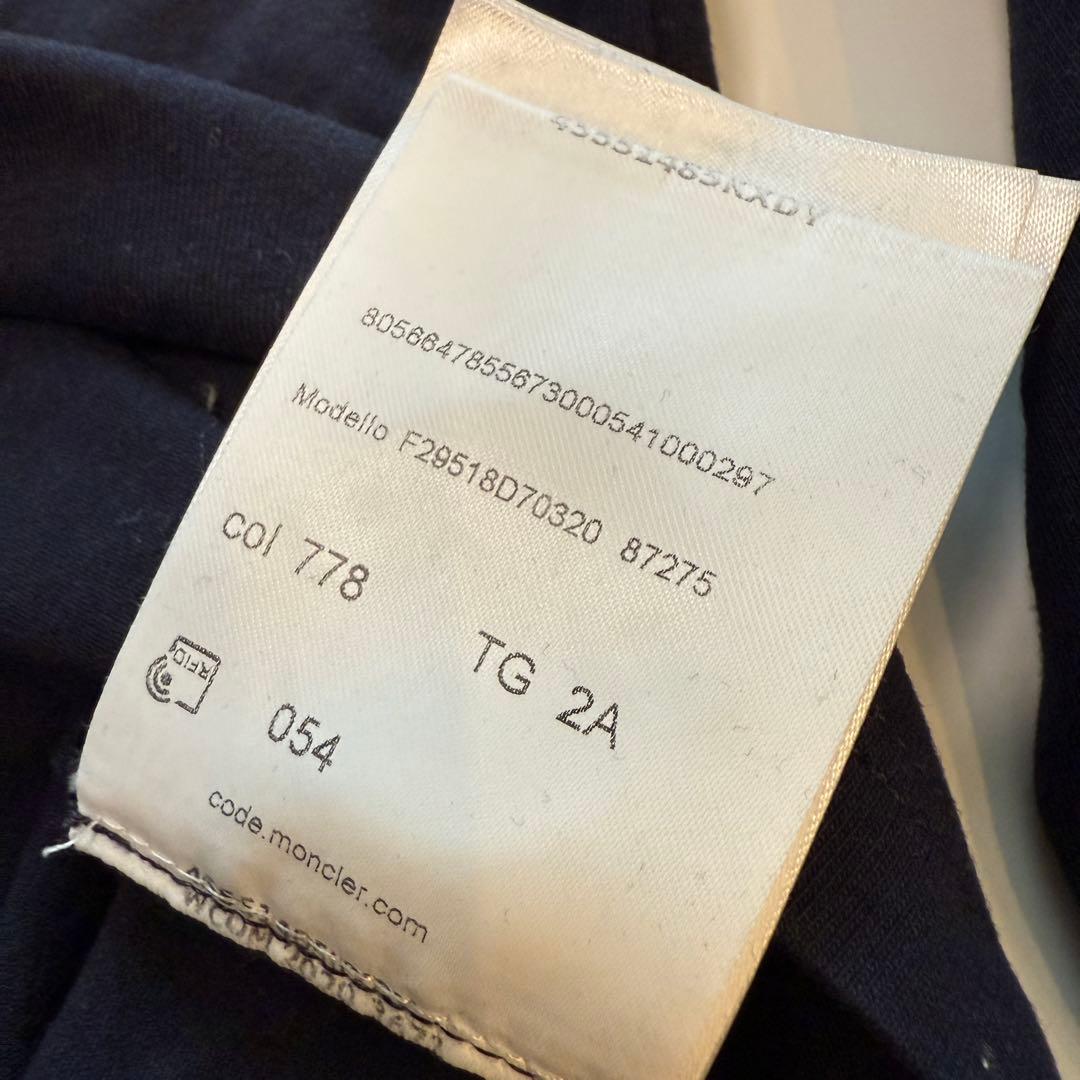 極美品】MONCLER モンクレール ネイビー ロゴ Tシャツ 2A 95cmの通販は