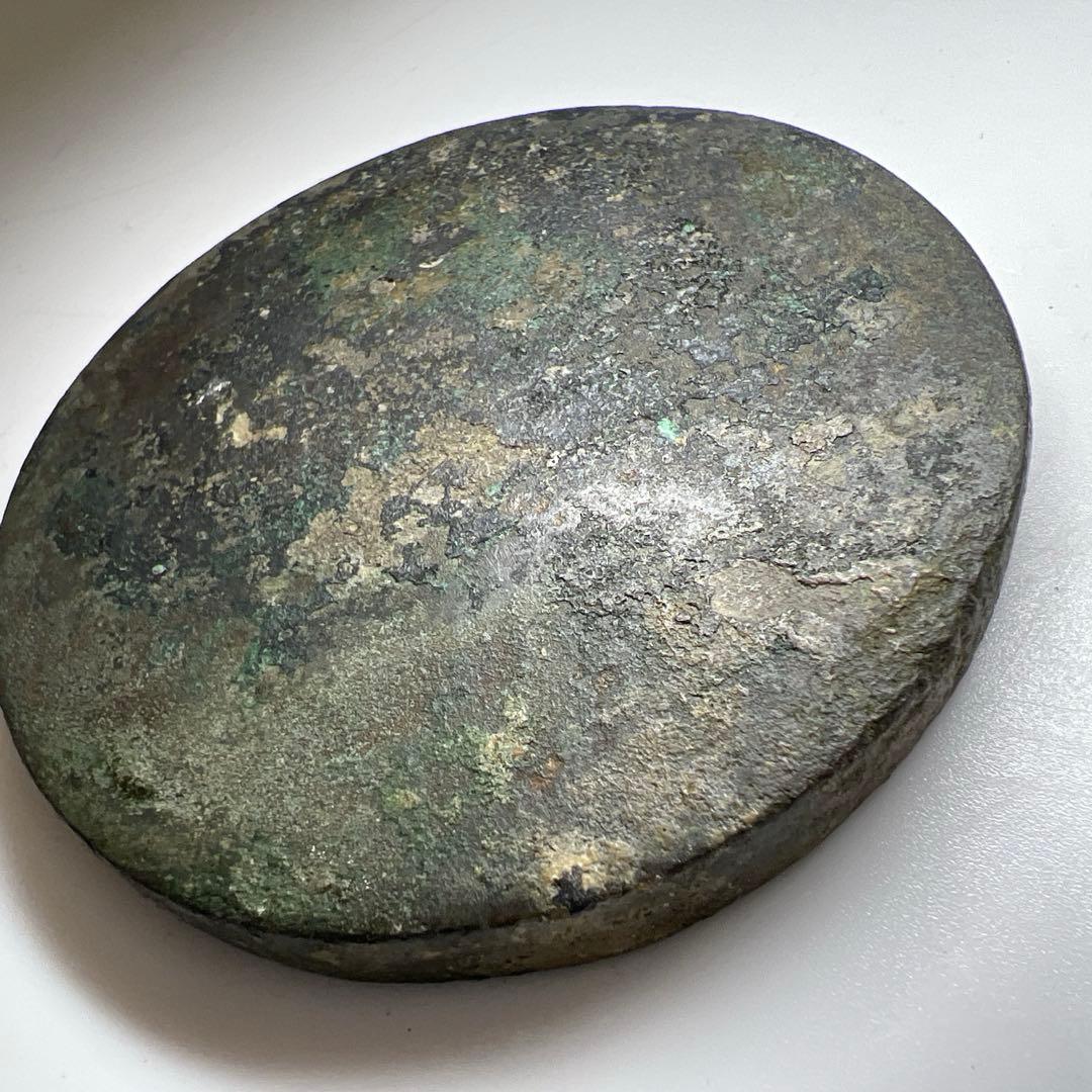 古代中国　古銅古鏡　直径約8㎝/173g 東Y7-1022☆2F