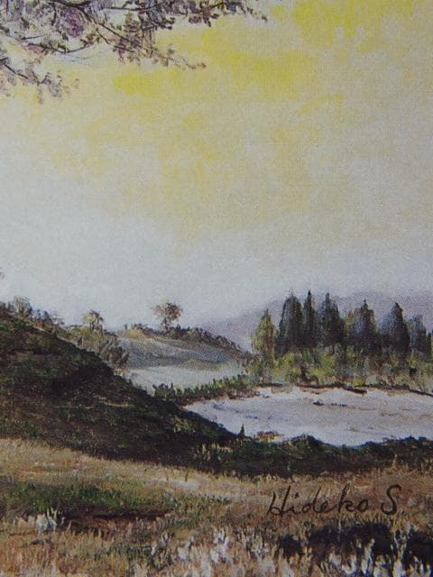 杉本秀子、【春栄】、希少な額装用画集より、美品、新品額装付