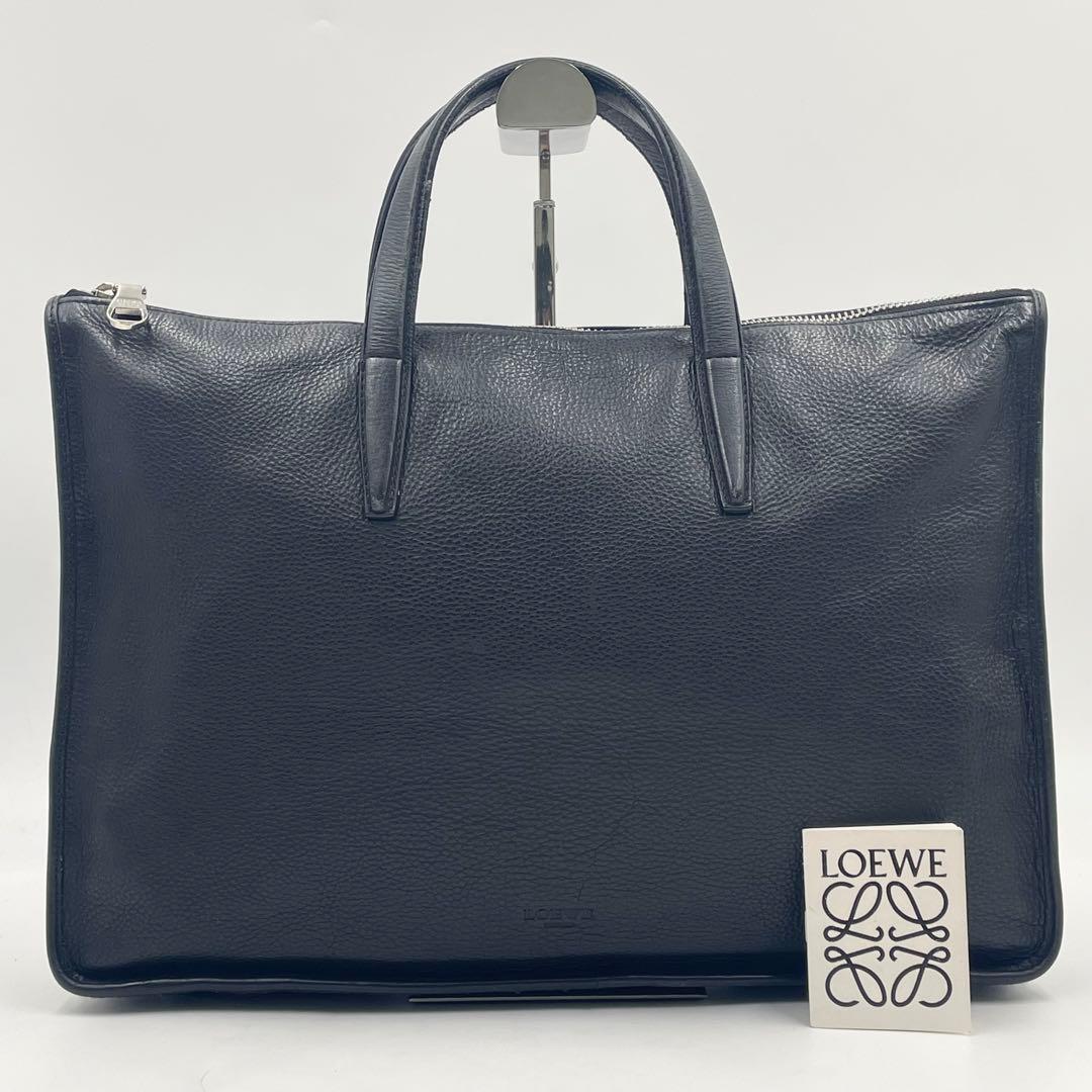 ロエベ LOEWE トレド ビジネスバッグ ブリーフケース オールレザー 黒