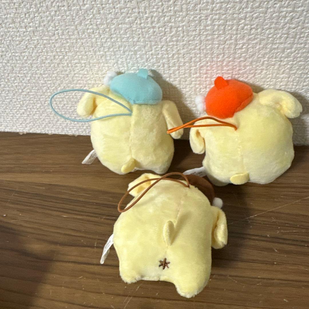 【希少・3個セット】　サンリオ　ポムポムプリン　冬のすいーつプリン　マスコット