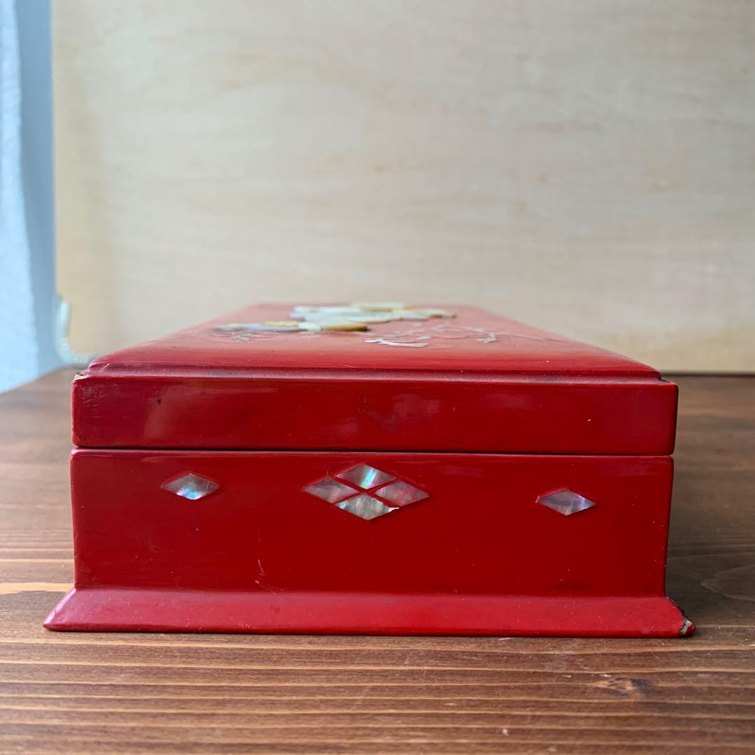 韓国漆器 螺鈿細工 鳥 柘榴 ザクロ 煙草盆 タバコ入れ 応接セット