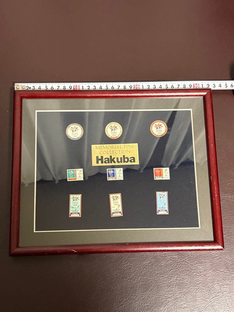 【希少・額装品】1998年 長野オリンピック 1周年記念 白馬 ピンバッジセット