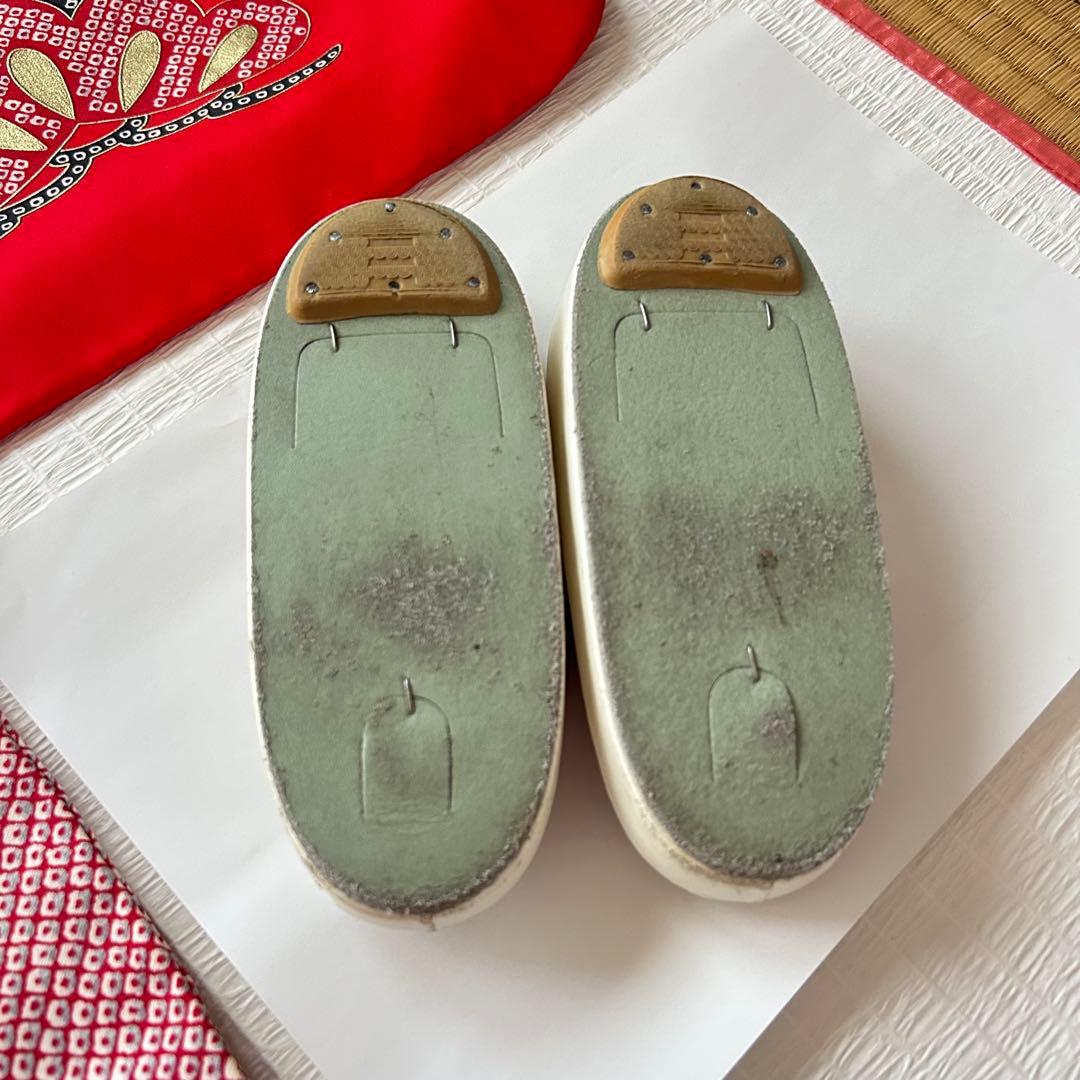 七五三 3歳 着物 753 絹 絞り柄 被布 三歳 赤 草履 金彩 女の子着物