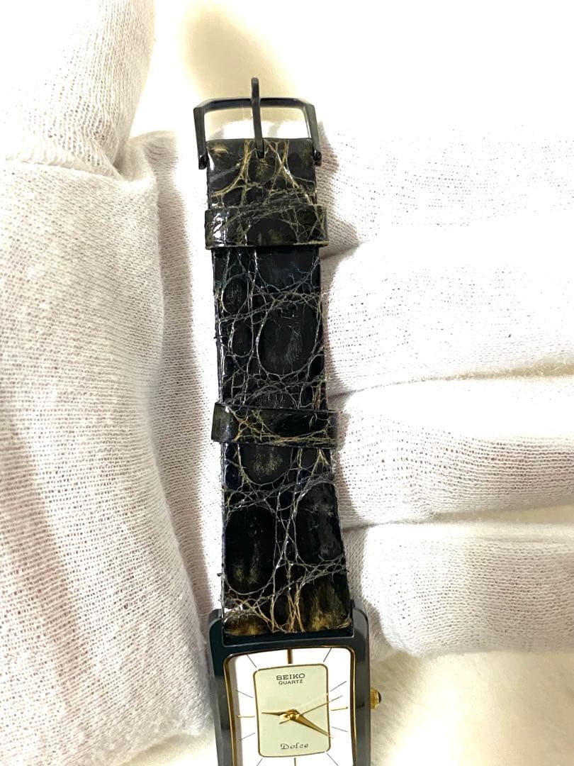 SEIKOドルチェDOLCHE メンズ 腕時計ホワイト 文字盤 SS セラミック