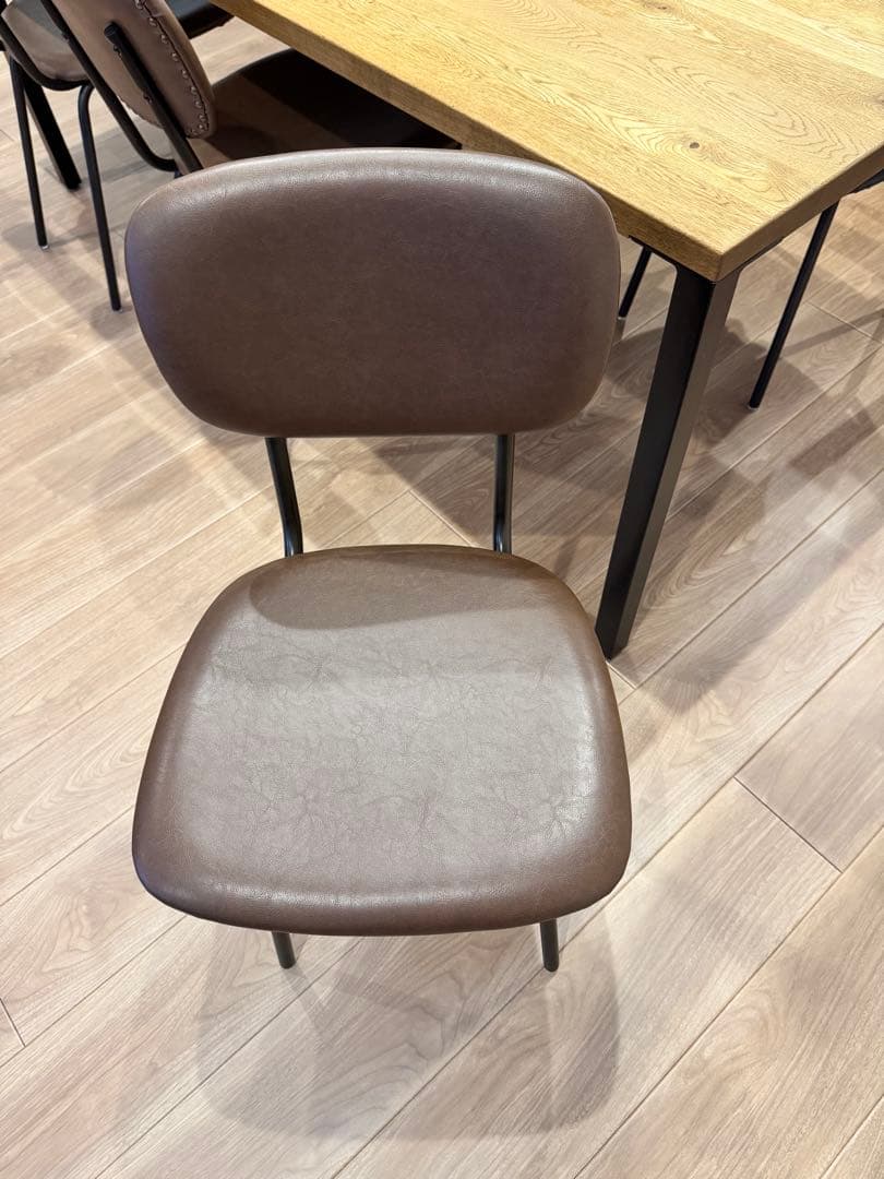 【K】ダイニングチェア⑤ 木製 ダイニングチェア カプチーノ こげ茶色 CDK383 座面高45cm