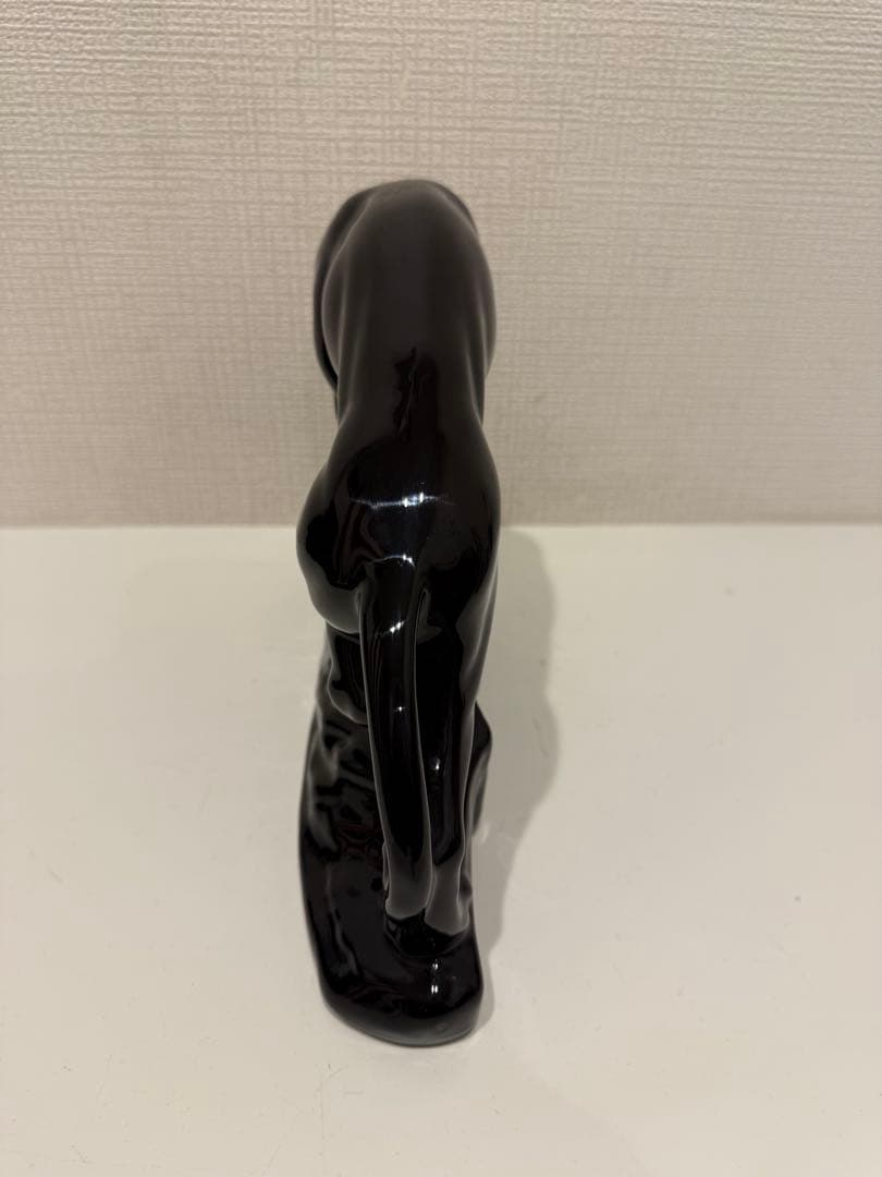 ☆セラミック☆黒豹☆置物☆ブラックパンサー☆工芸品☆インテリア☆