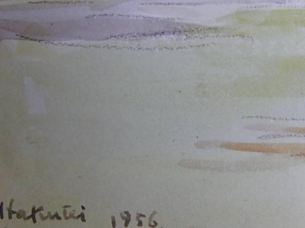 石井柏亭、松本城外堀、希少な額装用画集より、新品高級額装付、状態良好