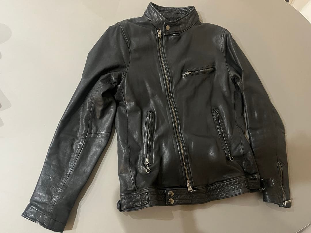 AKMスタンドカラーキルティングレザージャケット AKM レザージャケット