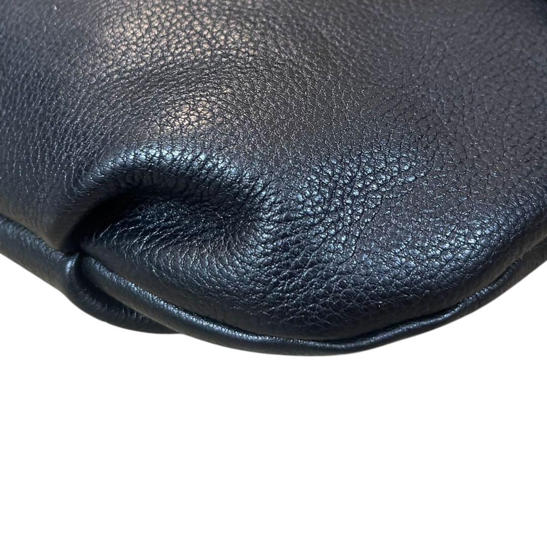 【ほぼ未使用】ダコタ ショルダーバッグ ジェントリー レザー ブラック 斜め掛け