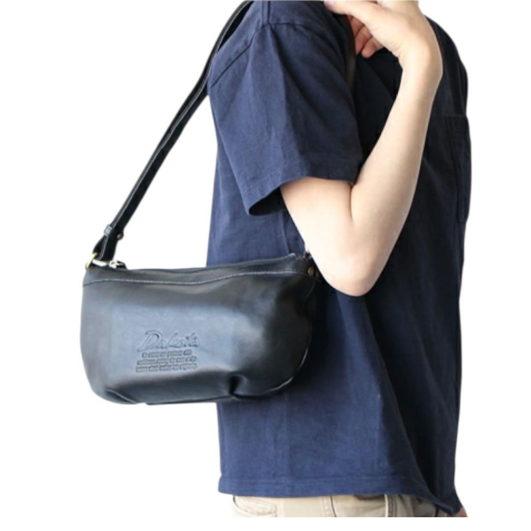 【ほぼ未使用】ダコタ ショルダーバッグ ジェントリー レザー ブラック 斜め掛け