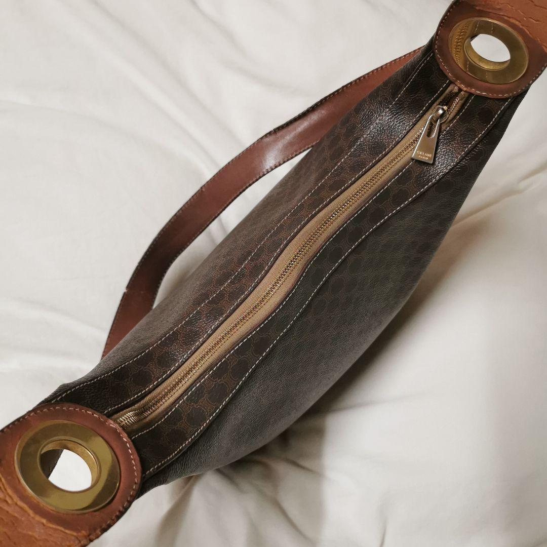 セリーヌ ショルダーバッグ PVC レザー サークル金具 マカダム