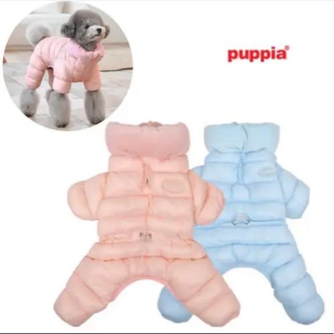 韓国ペットウェア】パピア ベロアソフトオールインワンジャンパー Mサイズ