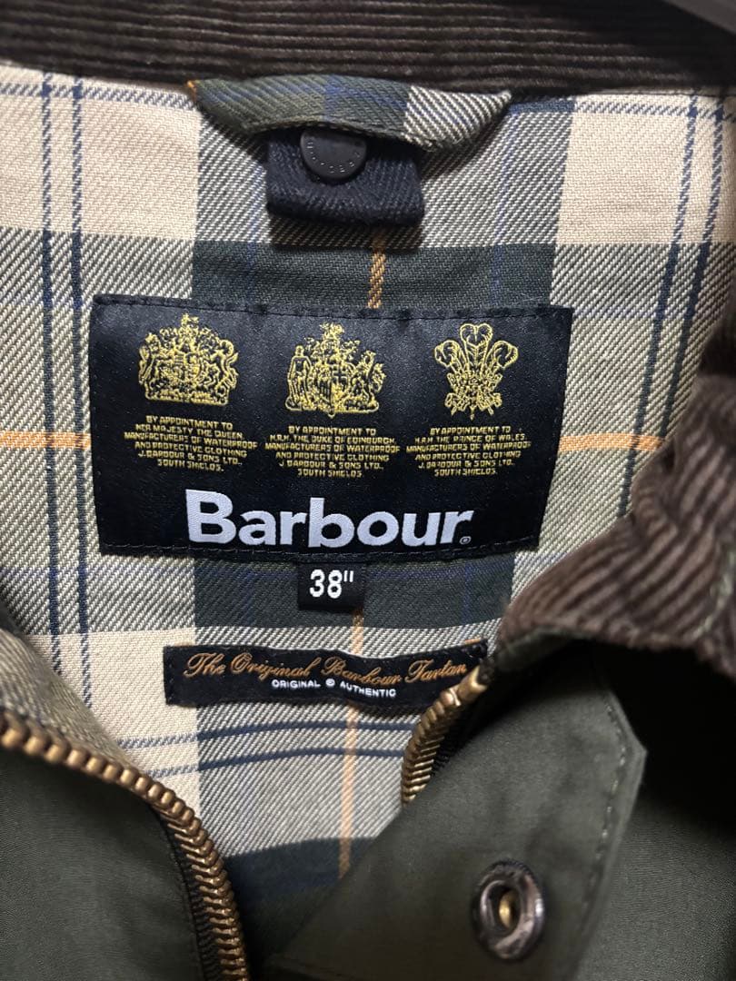 Barbour◆ジャケット/38/ポリエステル/KHK/1802379ノンオイル