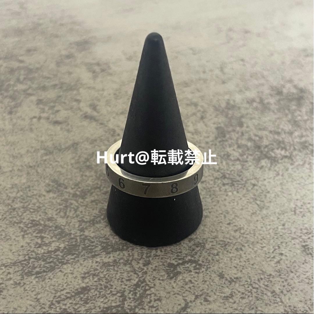 【新品外箱あり】メゾンマルジェラ ナンバリング リング 19号相当 汚し加工