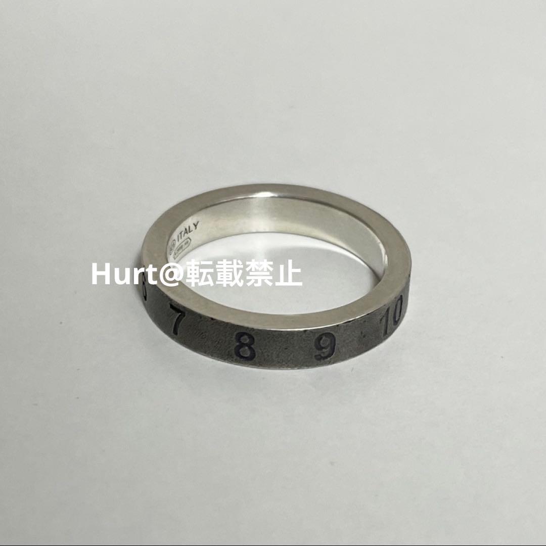 【新品外箱あり】メゾンマルジェラ ナンバリング リング 19号相当 汚し加工