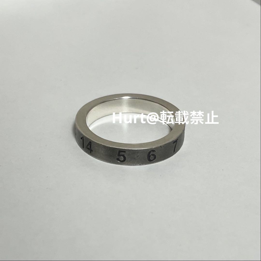 【新品外箱あり】メゾンマルジェラ ナンバリング リング 19号相当 汚し加工