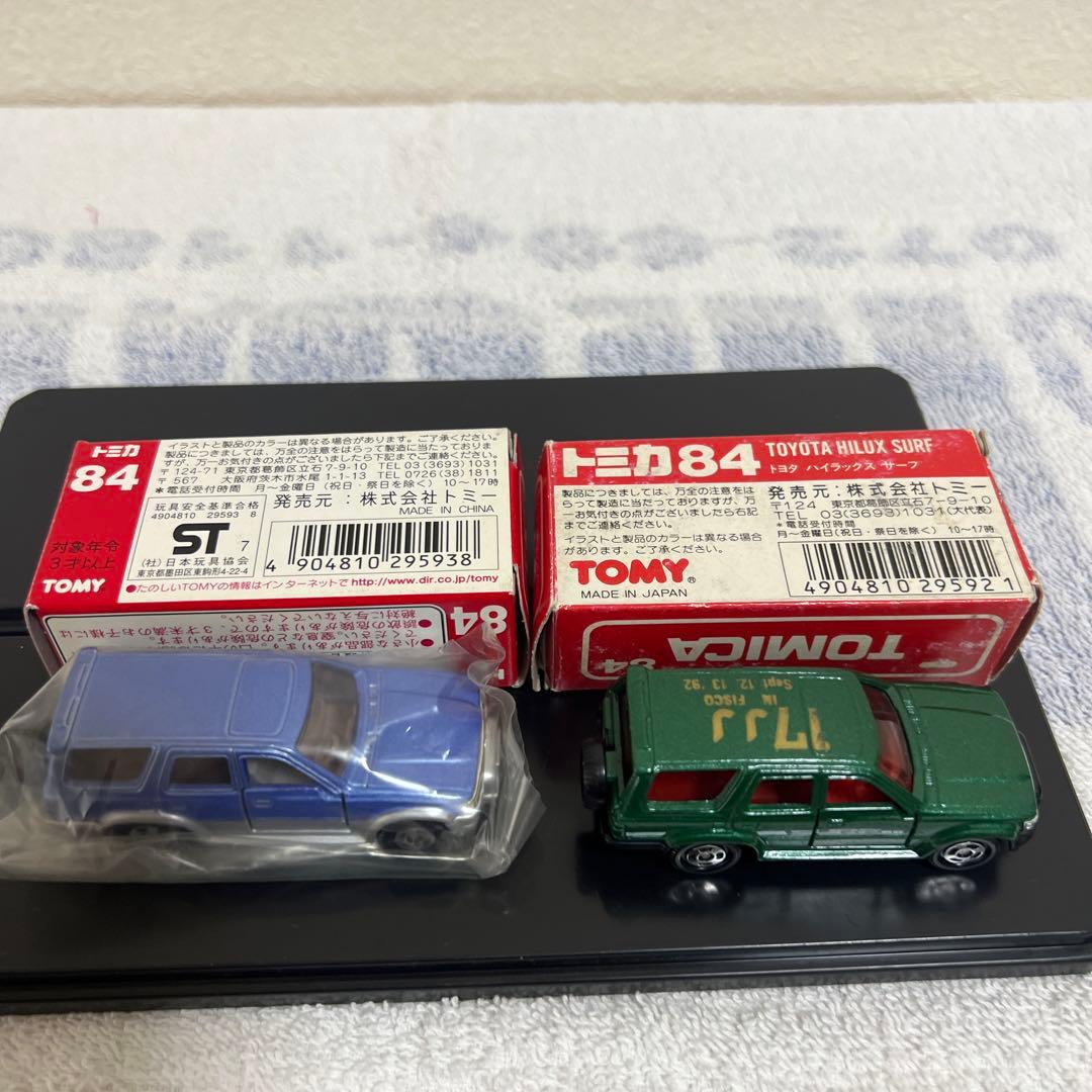 トミカ　ハイラックスサーフ　２台　赤箱　絶版　84 ミニカー　希少