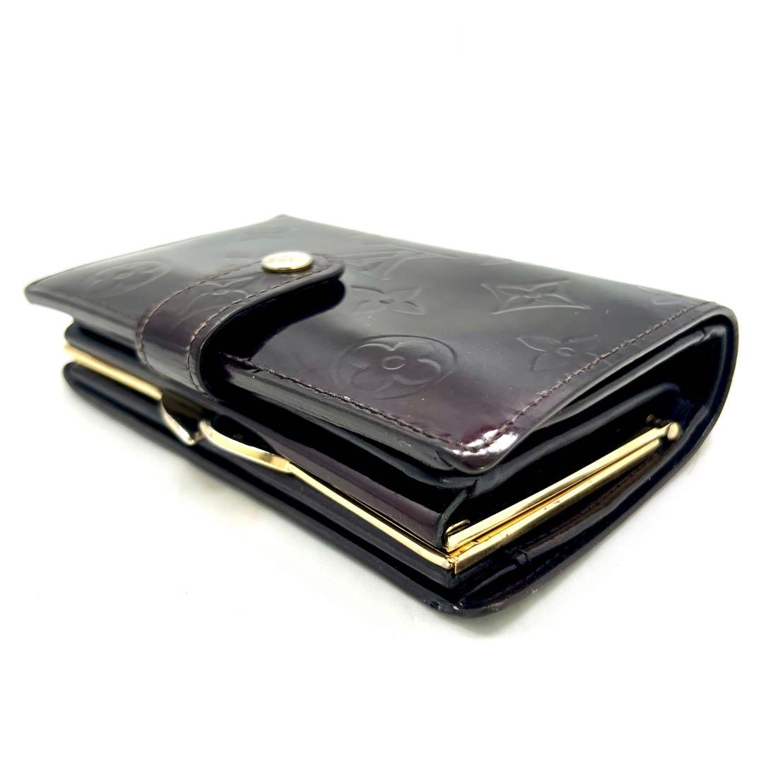 ルイヴィトン ヴェルニ ポルトフォイユ ヴィエノワ アマラント がま口