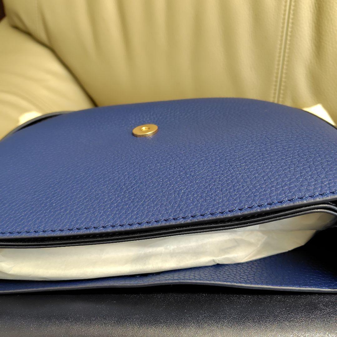 トリーバーチネイビー クロコ型押し 2wayバッグ　美品