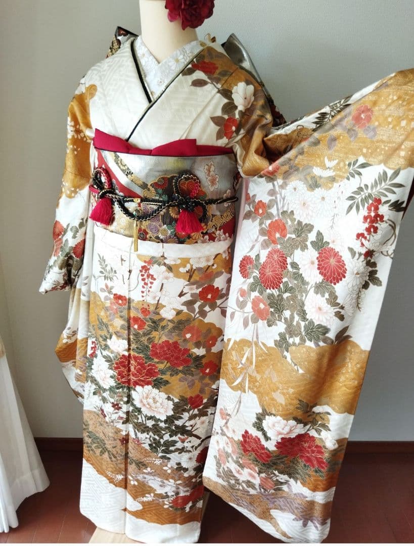 よっこ様 423.振袖7点セット正絹 フルセット 成人式 - メルカリ